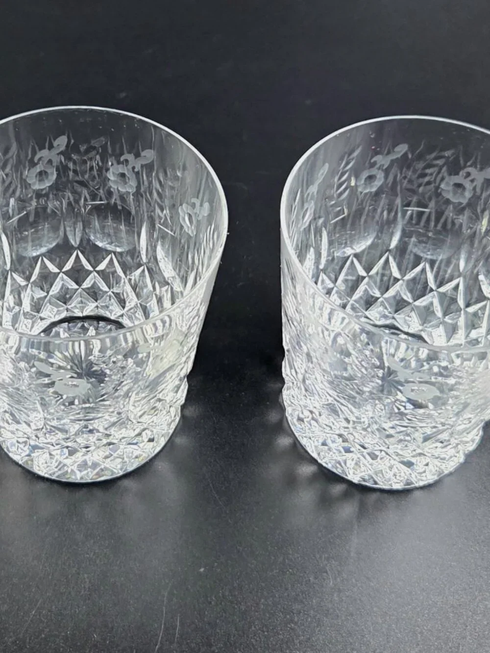 Vintage Rogaska Gallia - Double Old Fashioned Glasses - Set of 2 - Yugoslavia